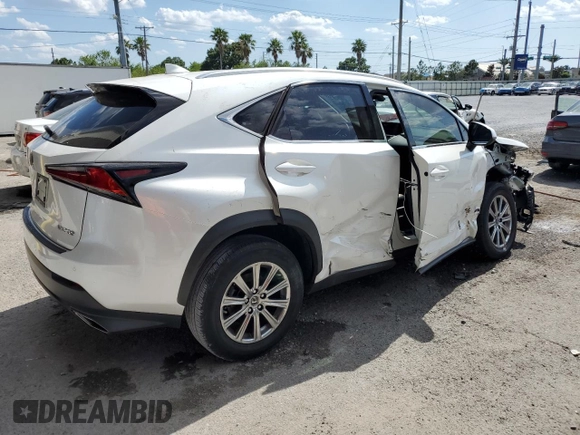 2021 Lexus NX with VIN JTJDARBZ2M5028774, listed as a Copart auction lot 53320185 with 23,335 mi miles and Non Repairable. Bid and sale history available at carsss.com. Image 3.