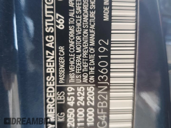 2022 Mercedes-Benz A 220 with VIN W1K3G4FB2NJ360192, listed as a Copart auction lot 49202635 with 1,905 mi miles and Salvage Title. Bid and sale history available at DreamBid. Image 13.
