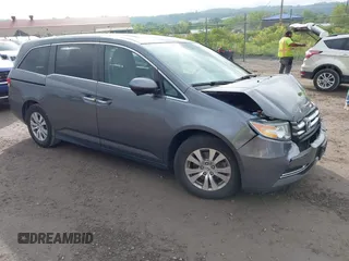 2014 Honda Odyssey EX-L z VIN 5FNRL5H68EB123526, wystawiony jako IAAI lot #42376001 z przebiegiem 149 293 mil mil oraz . Historia ofert i sprzedaży dostępna na DreamBid. Obrazek 1.