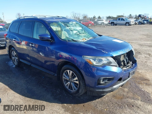 2017 Nissan Pathfinder SV with VIN 5N1DR2MM4HC631842, listed as a IAAI auction lot 41650606 with 148,956 mi miles. Bid and sale history available at carsss.com. Image 1.