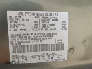 2001 Ford Explorer Sport Trac с VIN 1FMZU67E51UC24192, выставлен на аукционе IAAI как лот 42584184 с пробегом 179 198 миль миль и . История ставок и продаж доступна на DreamBid. Изображение 9.