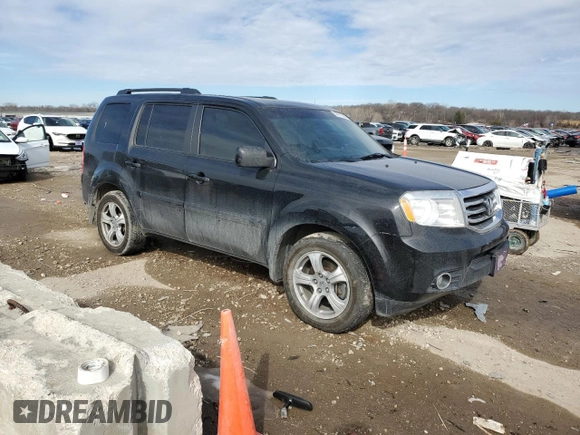 2015 Honda Pilot EX-L with VIN 5FNYF4H57FB067665, listed as a Copart auction lot 44211265 with 124,073 mi miles and Salvage Title. Bid and sale history available at carsss.com. Image 4.