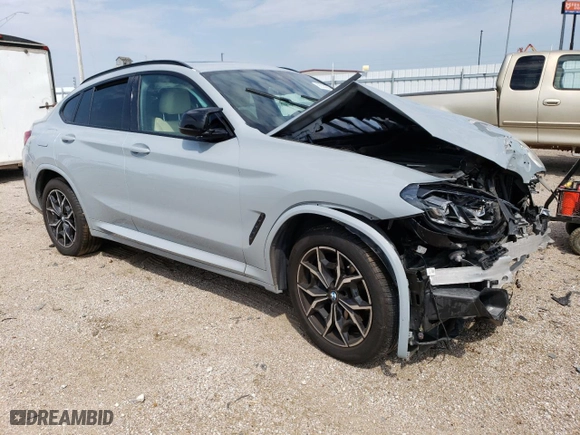 2023 BMW X4 M40i with VIN 5UX43DT01P9R49413, listed as a Copart auction lot 66350894 with 0 mi miles and Salvage Title. Bid and sale history available at carsss.com. Image 4.