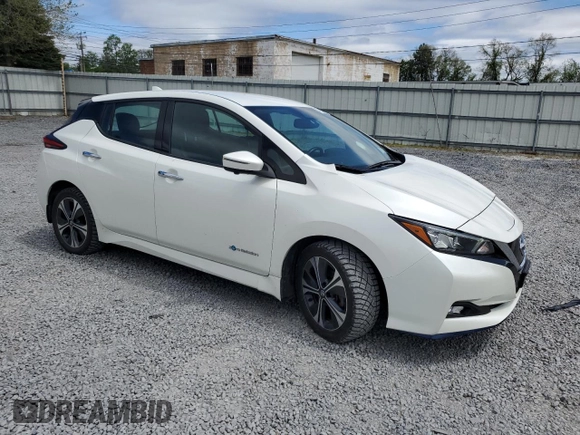 2019 Nissan LEAF SL Plus with VIN 1N4BZ1CP5KC317891, listed as a Copart auction lot 57491825 with 88,841 mi miles and Salvage title. Bid and sale history available at DreamBid. Image 4.