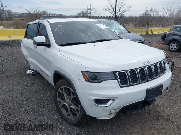 2019 Jeep Grand Cherokee Limited X with VIN 1C4RJFBG3KC831446, listed as a IAAI auction lot 41874908 with 21,407 mi miles and . Bid and sale history available at DreamBid. Image 1.