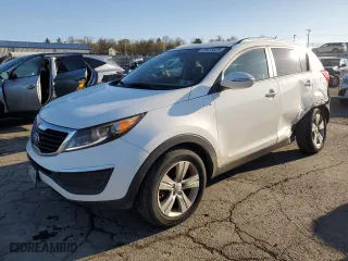 2013 Kia Sportage LX with VIN KNDPBCA2XD7459401, listed as a Copart auction lot 53673375 with 134,157 mi miles and Salvage Title. Bid and sale history available at carsss.com. Image 1.