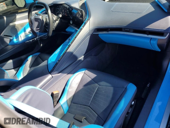 2022 Chevrolet Corvette 3LT with VIN 1G1YC3D48N5122827, listed as a Copart auction lot 75023074 with 22,424 mi miles and Salvage Title. Bid and sale history available at carsss.com. Image 8.