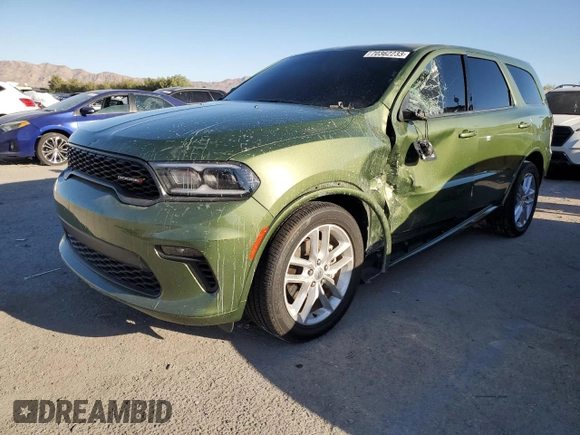 2022 Dodge Durango GT Plus with VIN 1C4RDHDGXNC102526, listed as a Copart auction lot 70362233 with 43,243 mi miles and Salvage Title. Bid and sale history available at DreamBid. Image 1.
