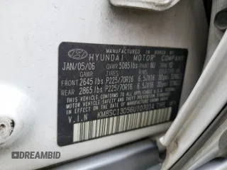 2006 Hyundai Santa Fe GLS with VIN KM8SC13D56U107014, listed as a Copart auction lot 65614624 with 0 mi miles and Salvage Title. Bid and sale history available at carsss.com. Image 14.