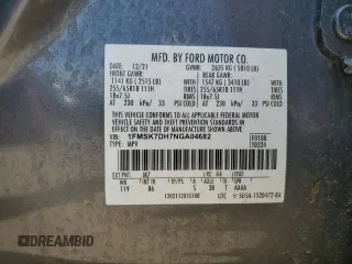 2022 Ford Explorer XLT with VIN 1FMSK7DH7NGA04682, listed as a Copart auction lot 58146245 with 66,447 mi miles and Salvage title. Bid and sale history available at DreamBid. Image 13.