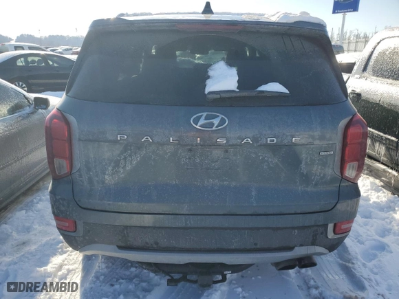 2021 Hyundai Palisade SEL with VIN KM8R4DHEXMU173277, listed as a Copart auction lot 87599645 with 132,955 mi miles and Salvage Title. Bid and sale history available at carsss.com. Image 6.