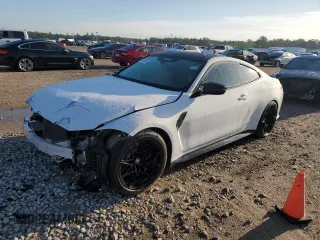 2024 BMW M4 Competition xDrive with VIN WBS43AZ09RCP58277, listed as a Copart auction lot 47628415 with 3,312 mi miles and Salvage Title. Bid and sale history available at carsss.com. Image 1.