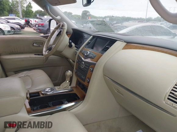 2013 Infiniti QX56 with VIN JN8AZ2NF6D9550697, listed as a IAAI auction lot 42164023 with 123,590 mi miles and . Bid and sale history available at DreamBid. Image 5.
