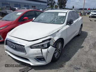 2021 Infiniti Q50 3.0t LUXE with VIN JN1EV7BP0MM706932, listed as a IAAI auction lot 41855442 with 62,941 mi miles. Bid and sale history available at carsss.com. Image 2.