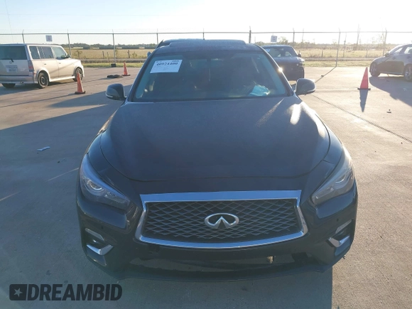 2018 Infiniti Q50 3.0t LUXE with VIN JN1EV7AP7JM363310, listed as a IAAI auction lot 40924400 with 103,578 mi miles. Bid and sale history available at carsss.com. Image 12.