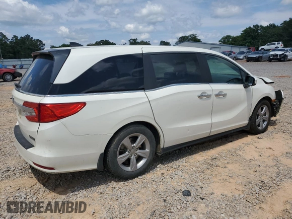 2019 Honda Odyssey EX-L z VIN 5FNRL6H75KB003287, wystawiony jako Copart lot #54917985 z przebiegiem 156 750 mil mil oraz Szkoda całkowita • Salvage title. Historia ofert i sprzedaży dostępna na DreamBid. Obrazek 3.