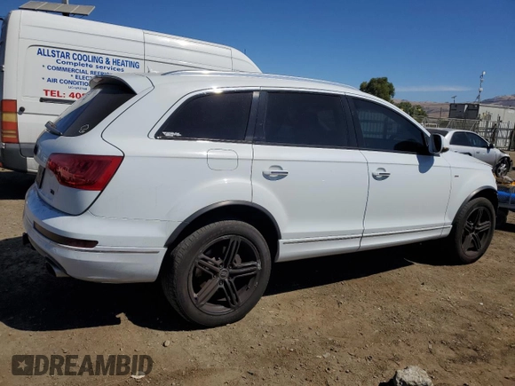 2013 Audi Q7 Premium Plus with VIN WA1LMBFE3DD015021, listed as a Copart auction lot 66894464 with 153,741 mi miles and Salvage title. Bid and sale history available at DreamBid. Image 3.
