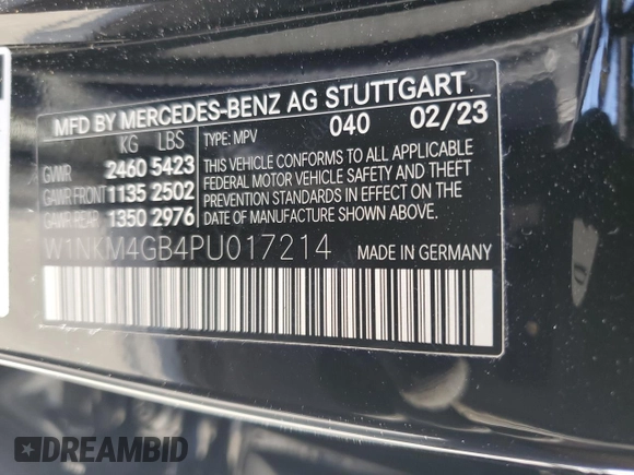 2023 Mercedes-Benz GLC with VIN W1NKM4GB4PU017214, listed as a Copart auction lot 87627235 with 8,678 mi miles and Salvage Title. Bid and sale history available at carsss.com. Image 13.