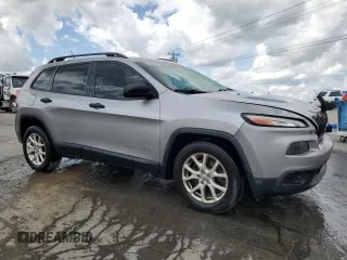 2016 Jeep Cherokee Sport with VIN 1C4PJLAB8GW222144, listed as a Copart auction lot 54363355 with 347,351 mi miles and Salvage Title. Bid and sale history available at carsss.com. Image 4.
