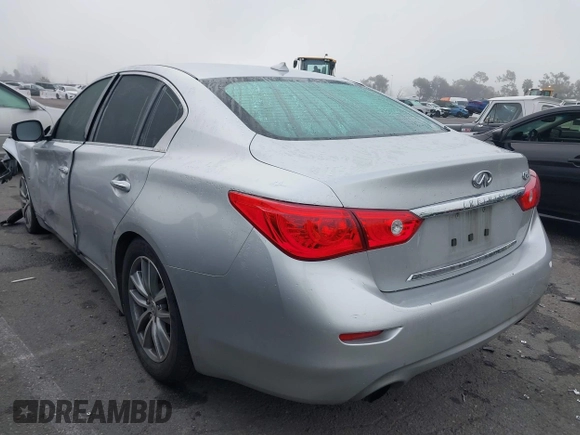 2017 Infiniti Q50 2.0t with VIN JN1CV7AP7HM642242, listed as a IAAI auction lot 41622492 with 97,102 mi miles. Bid and sale history available at carsss.com. Image 3.