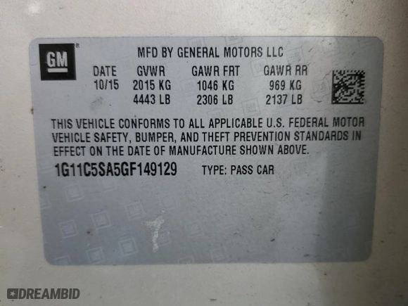 2016 Chevrolet Malibu Limited LT with VIN 1G11C5SA5GF149129, listed as a Copart auction lot 86089604 with 111,078 mi miles and Salvage Title. Bid and sale history available at carsss.com. Image 13.