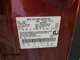 2014 Ford F-150 XL z VIN 1FTFX1EF9EKF52116, wystawiony jako Copart lot #55934075 z przebiegiem 157 297 mil mil oraz Nie do naprawy • Non repairable. Historia ofert i sprzedaży dostępna na DreamBid. Obrazek 12.
