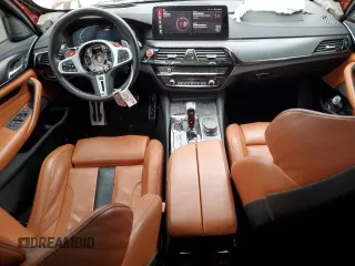 2021 BMW M5 with VIN WBS83CH03MCG00754, listed as a Copart auction lot 50154465 with 34,540 mi miles and Salvage Title. Bid and sale history available at carsss.com. Image 8.