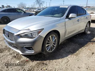 2018 Infiniti Q50 2.0t LUXE with VIN JN1CV7AP1JM241100, listed as a Copart auction lot 46480695 with 60,948 mi miles and Clean Title. Bid and sale history available at carsss.com. Image 1.