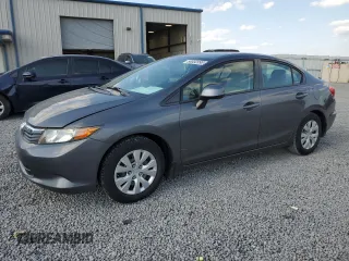 2012 Honda Civic LX z VIN 19XFB2F58CE020687, wystawiony jako Copart lot #54650995 z przebiegiem 180 367 mil mil oraz Szkoda całkowita • Salvage title. Historia ofert i sprzedaży dostępna na DreamBid. Obrazek 1.