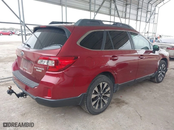 2015 Subaru Outback 2.5i Limited with VIN 4S4BSALC6F3211088, listed as a IAAI auction lot 41557247 with 184,301 mi miles. Bid and sale history available at carsss.com. Image 4.