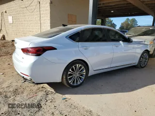 2017 Genesis G80 3.8L with VIN KMHGN4JE6HU177749, listed as a Copart auction lot 80256434 with 90,191 mi miles and Salvage Title. Bid and sale history available at carsss.com. Image 3.