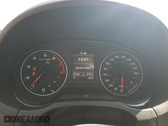 2015 Audi A3 1.8T Premium with VIN WAUACGFFXF1003701, listed as a Copart auction lot 51158475 with 92,166 mi miles and Salvage Title. Bid and sale history available at carsss.com. Image 9.