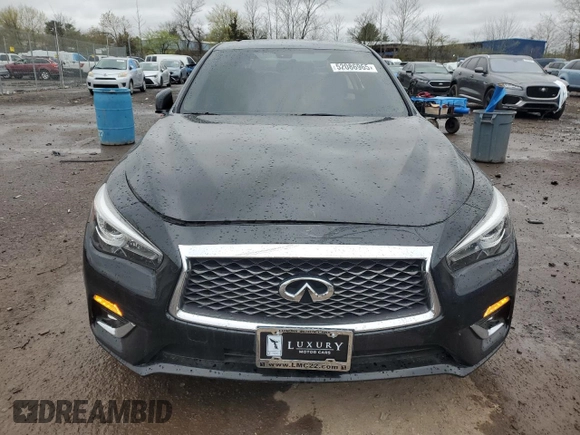 2020 Infiniti Q50 with VIN JN1EV7AR3LM252421, listed as a Copart auction lot 52086965 with 37,087 mi miles and Salvage Title. Bid and sale history available at DreamBid. Image 5.