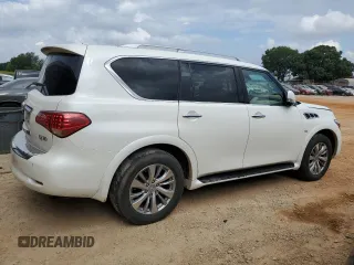 2017 Infiniti QX80 with VIN JN8AZ2NF8H9640603, listed as a Copart auction lot 60391994 with 120,152 mi miles and Salvage Title. Bid and sale history available at carsss.com. Image 3.