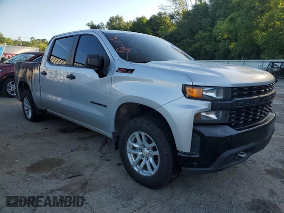 2021 Chevrolet Silverado 1500 Work Truck with VIN 1GCUYAEF1MZ189238, listed as a Copart auction lot 62217434 with Not Provided miles and Salvage Title. Bid and sale history available at DreamBid. Image 4.
