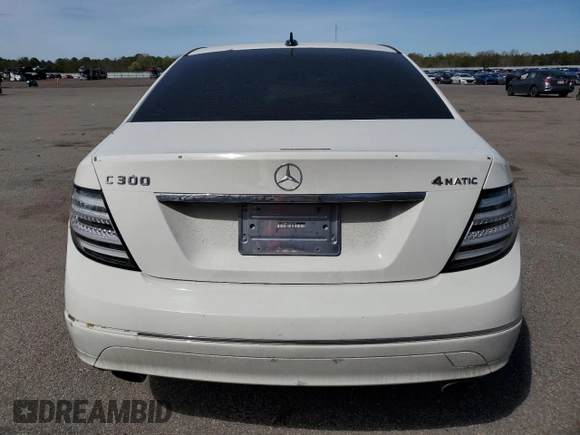 2010 Mercedes-Benz C 300 Sport with VIN WDDGF8BB9AF448994, listed as a Copart auction lot 54906135 with 127,223 mi miles and Salvage Title. Bid and sale history available at carsss.com. Image 6.
