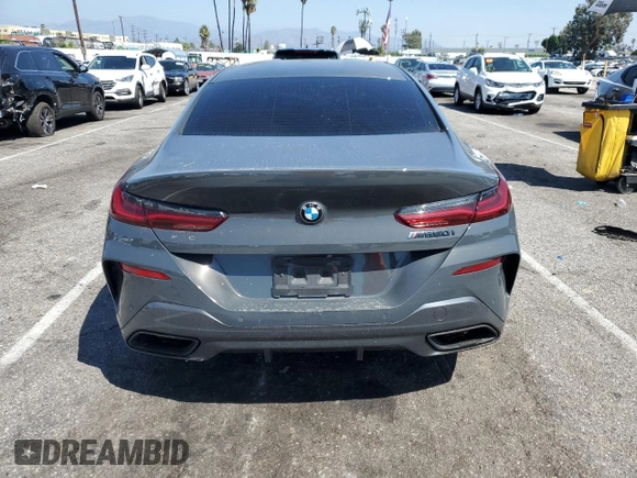 2020 BMW 8 Series M850i with VIN WBAGV8C07LCE18973, listed as a Copart auction lot 66718393 with 41,555 mi miles and Salvage Title. Bid and sale history available at carsss.com. Image 6.