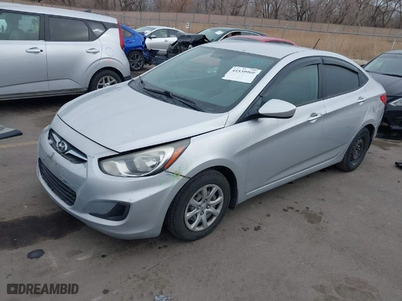 2012 Hyundai Accent GLS with VIN KMHCT4AE7CU181676, listed as a IAAI auction lot 41539969 with 161,419 mi miles. Bid and sale history available at carsss.com. Image 2.