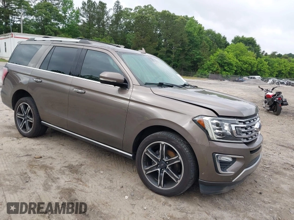 2019 Ford Expedition Limited with VIN 1FMJU1KT7KEA22116, listed as a IAAI auction lot 42276020 with 104,557 mi miles and . Bid and sale history available at DreamBid. Image 1.