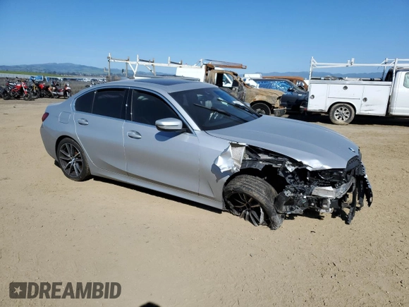 2020 BMW 3 Series 330i with VIN WBA5R1C02LFH39000, listed as a Copart auction lot 46874295 with Not provided miles and Salvage title. Bid and sale history available at DreamBid. Image 4.