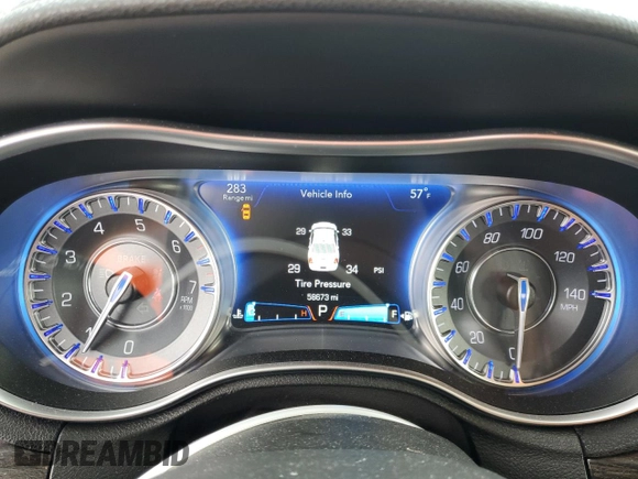 2016 Chrysler 300 Anniversary Edition with VIN 2C3CCAAG4GH343796, listed as a Copart auction lot 47075805 with 58,673 mi miles and Salvage Title. Bid and sale history available at DreamBid. Image 9.