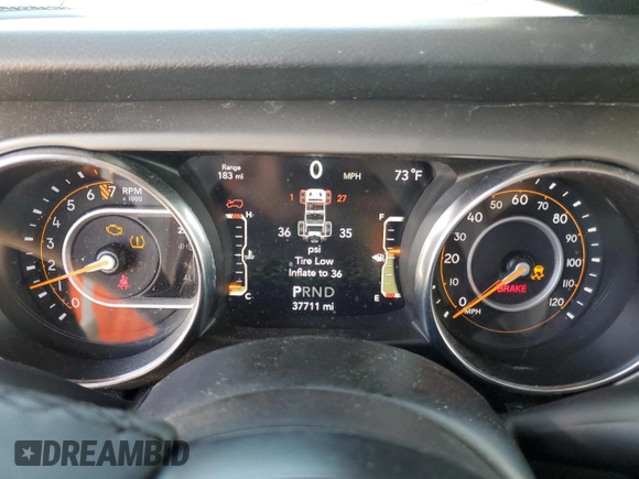 2019 Jeep Wrangler Unlimited Sport S with VIN 1C4HJXDG7KW603821, listed as a Copart auction lot 55846875 with 37,711 mi miles and Salvage title. Bid and sale history available at DreamBid. Image 9.