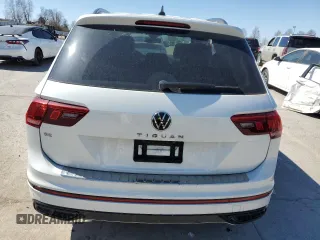 2022 Volkswagen Tiguan SE R-Line Black with VIN 3VVCB7AX7NM058155, listed as a Copart auction lot 49358225 with 28,093 mi miles and Salvage Title. Bid and sale history available at DreamBid. Image 6.