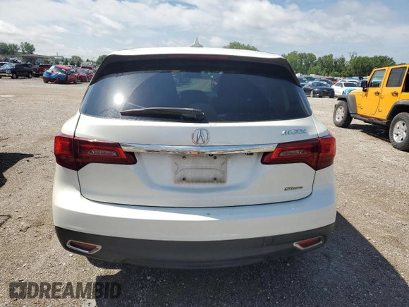 2015 Acura MDX Technology with VIN 5FRYD4H46FB004987, listed as a Copart auction lot 62173925 with 236,359 mi miles and Salvage title. Bid and sale history available at DreamBid. Image 6.