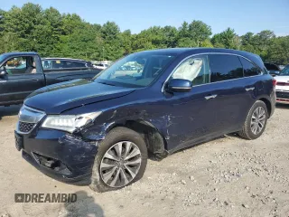 2016 Acura MDX Technology with VIN 5FRYD4H45GB054524, listed as a Copart auction lot 64028205 with 105,750 mi miles and Salvage title. Bid and sale history available at DreamBid. Image 1.