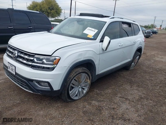 2019 Volkswagen Atlas 3.6L V6 SEL with VIN 1V2ER2CA1KC620397, listed as a IAAI auction lot 41009656 with 75,143 mi miles. Bid and sale history available at carsss.com. Image 2.