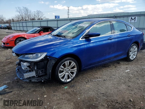 2016 Chrysler 200 Limited with VIN 1C3CCCAB8GN146587, listed as a Copart auction lot 50133145 with 56,763 mi miles and Salvage Title. Bid and sale history available at carsss.com. Image 1.