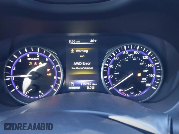 2014 Infiniti Q50 Sport with VIN JN1BV7AR9EM693864, listed as a IAAI auction lot 42050681 with 115,967 mi miles and . Bid and sale history available at carsss.com. Image 7.