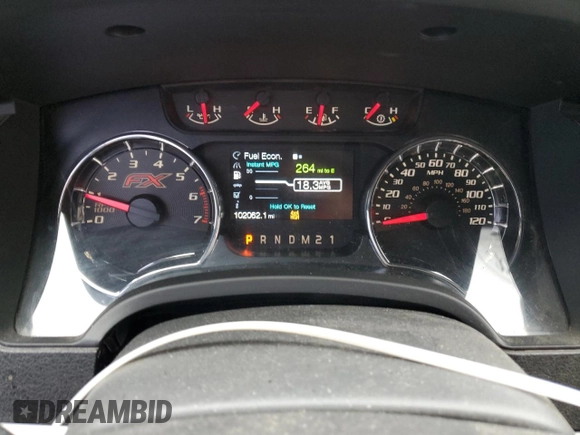 2014 Ford F-150 XL with VIN 1FTFW1ET9EKG56016, listed as a Copart auction lot 48050285 with 102,062 mi miles and Salvage Title. Bid and sale history available at carsss.com. Image 9.