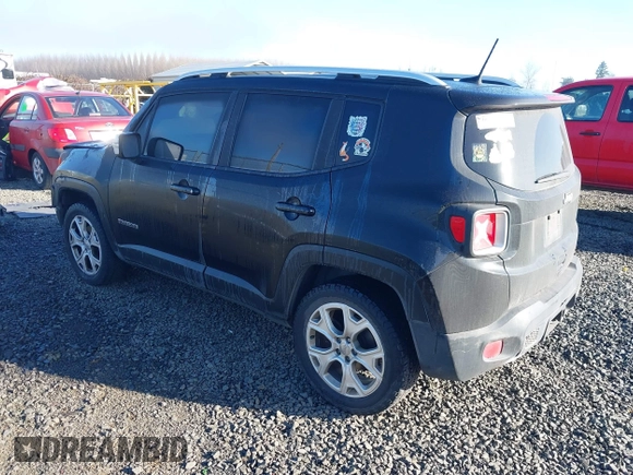 2018 Jeep Renegade Limited with VIN ZACCJBDB4JPH33777, listed as a IAAI auction lot 41675549 with 121,791 mi miles and . Bid and sale history available at DreamBid. Image 3.